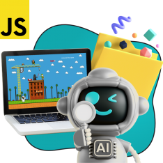 Язык программирования JavaScript + AI. Проектное обучение + геймификация + AI-помощники - КИБЕРшкола программирования для детей, компьютерные курсы для школьников, начинающих и подростков - KIBERone г. Наро-Фоминск