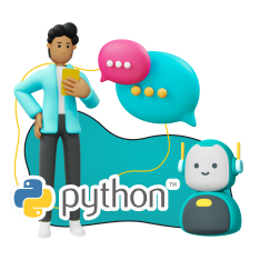 Умный чат-бот на Python - КИБЕРшкола программирования для детей, компьютерные курсы для школьников, начинающих и подростков - KIBERone г. Наро-Фоминск