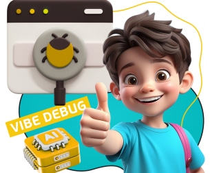 Тестирование & Vibe Debug. Охотники за багами - КИБЕРшкола программирования для детей, компьютерные курсы для школьников, начинающих и подростков - KIBERone г. Наро-Фоминск